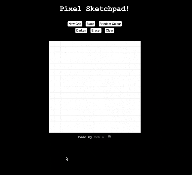 screenshot of pixel sketchpad